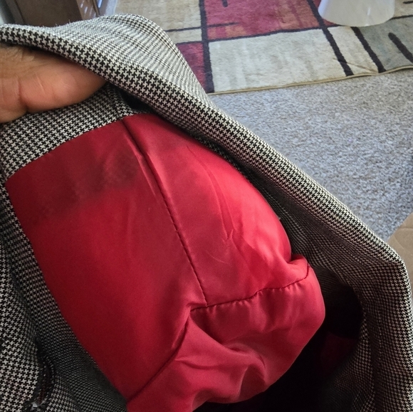 Alfred Dunner Long Blazer Women Sz 8 Gray Four Button Pockets Padded Career - Picture 9 of 10